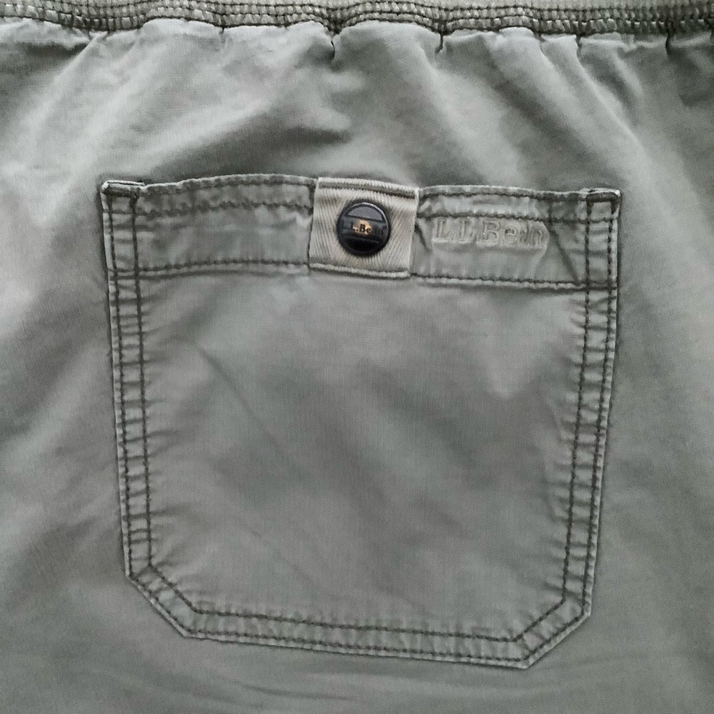 L.L. Bean 505027 Stretch Ripstop Olive Pull On Pants, Size XL Reg - Picture 2 of 9